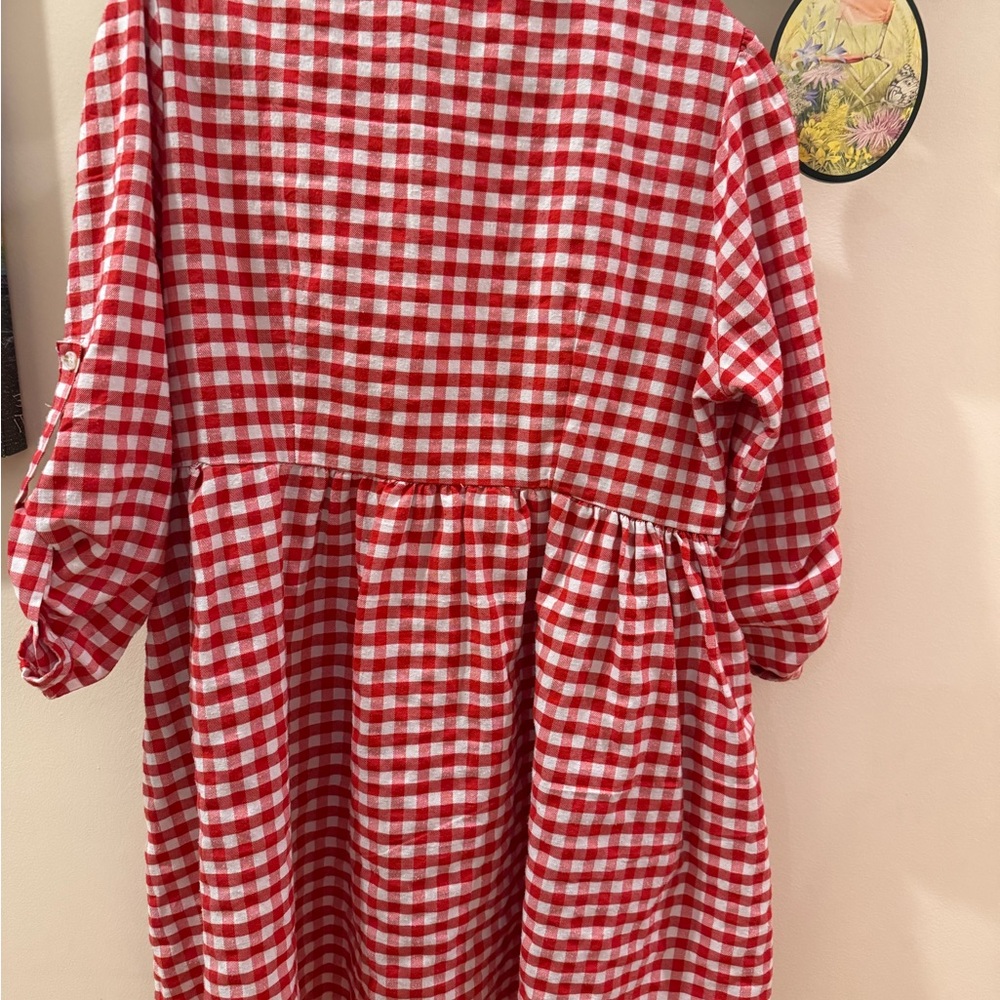 Red Gingham Mini Dress - Picture 6 of 6